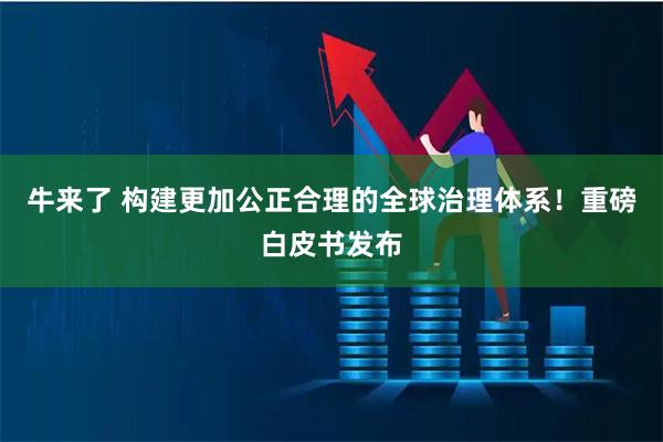 牛来了 构建更加公正合理的全球治理体系！重磅白皮书发布